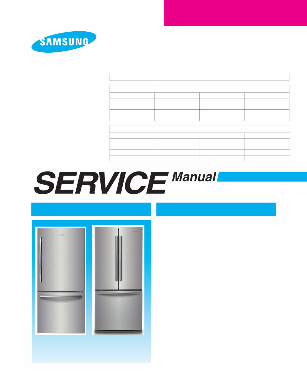 Samsung RF220NCTAWW RF220NCTASR Service Manual Repair Guide preview img 1