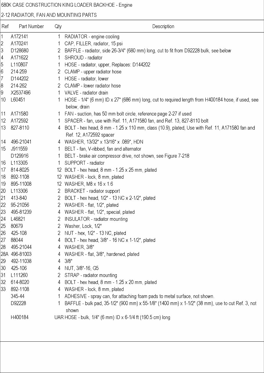 CASE 680K Construction King Backhoe Loader Parts Catalog preview img 3