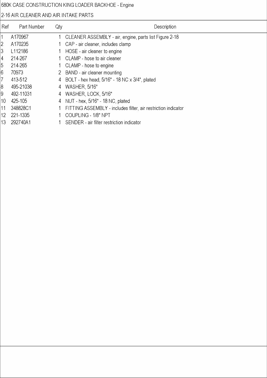 CASE 680K Construction King Backhoe Loader Parts Catalog preview img 6