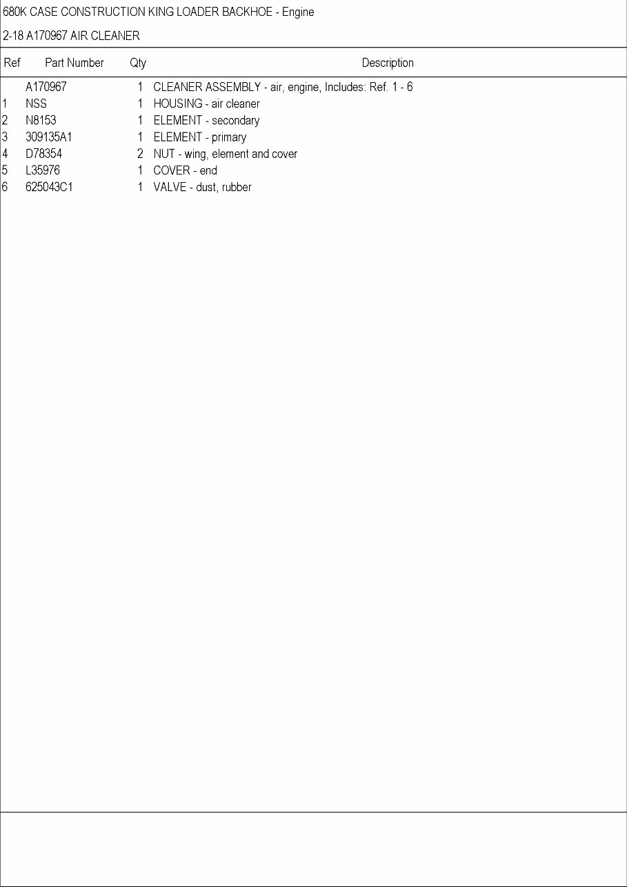 CASE 680K Construction King Backhoe Loader Parts Catalog preview img 8
