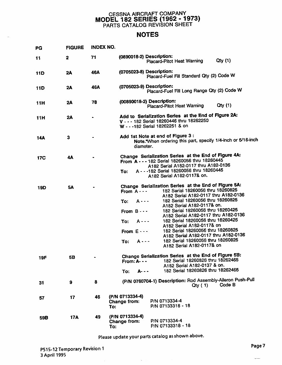 1962-1973 Cessna 182 Series Parts Catalog preview img 9