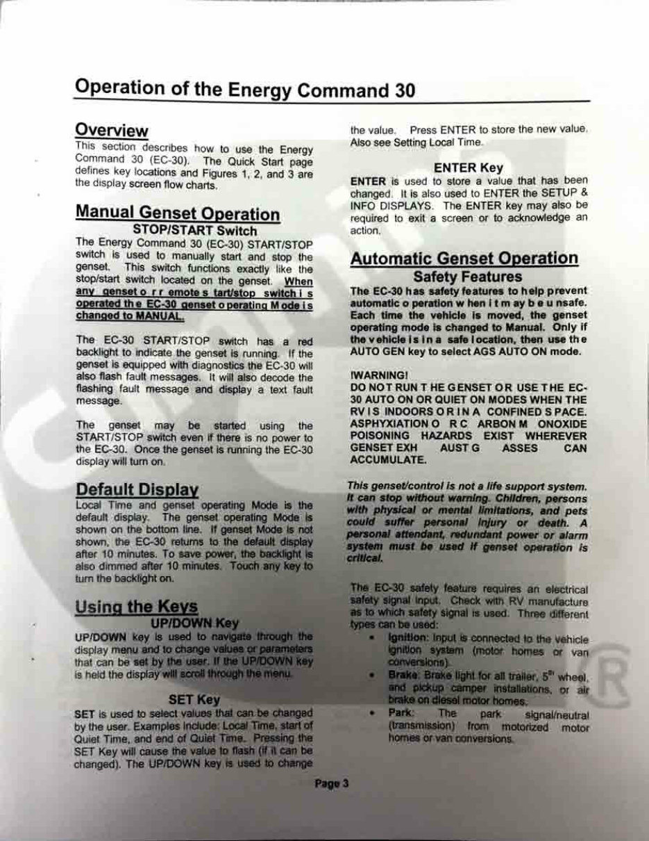 ONAN Energy Command 30 Install-Operate Manual preview img 4