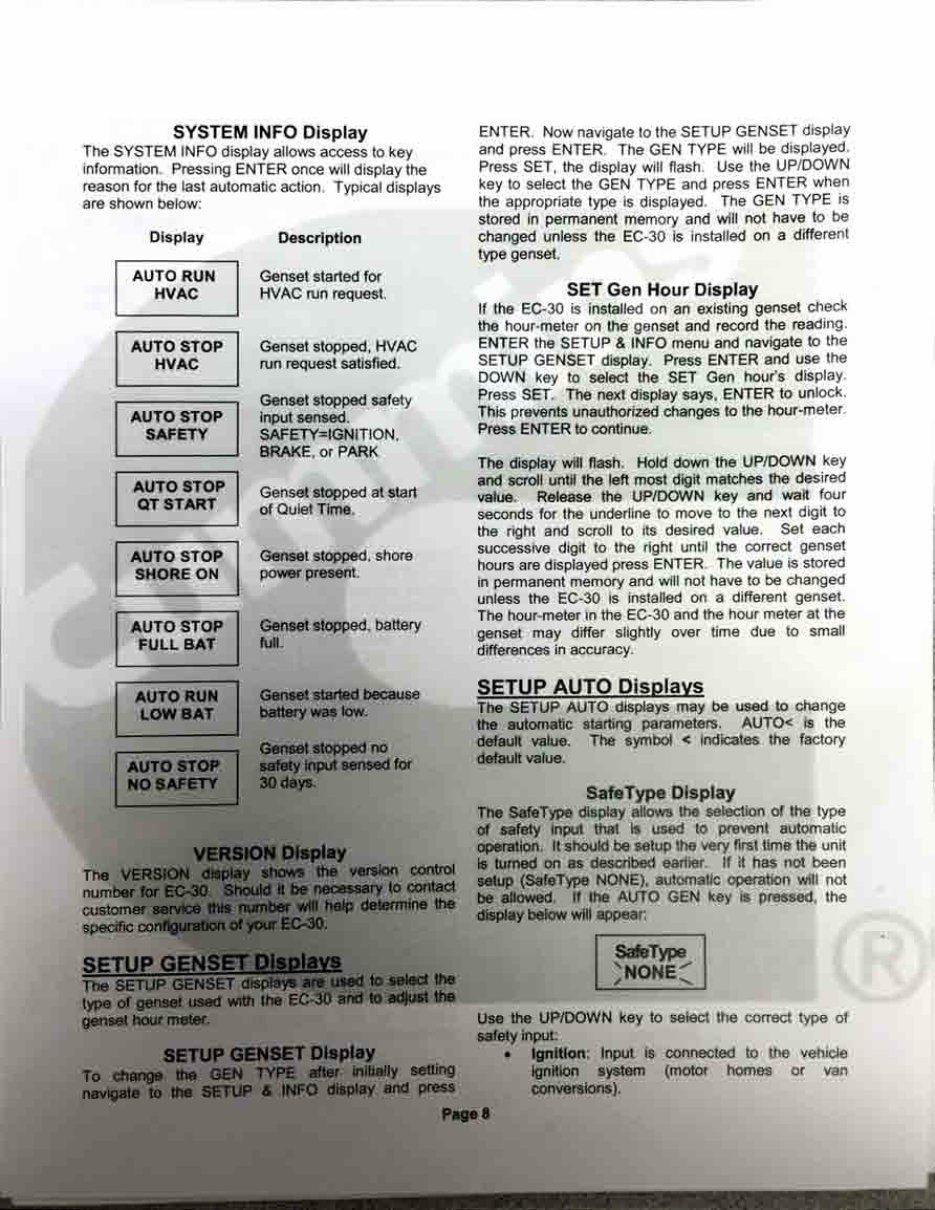 ONAN Energy Command 30 Install-Operate Manual preview img 9
