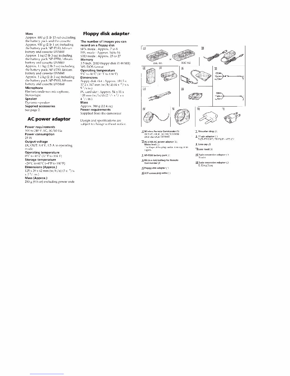 Sony DCR-TRV890E/TRV900/TRV900E Service Manual preview img 2