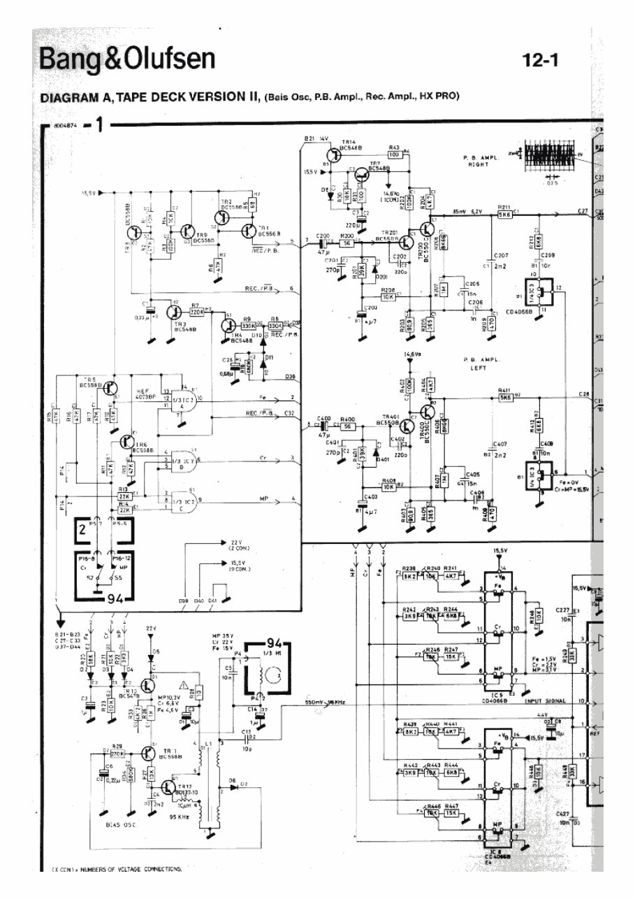 B+O Bang Olufsen Schematics Diagram beocord 6500 preview img 2