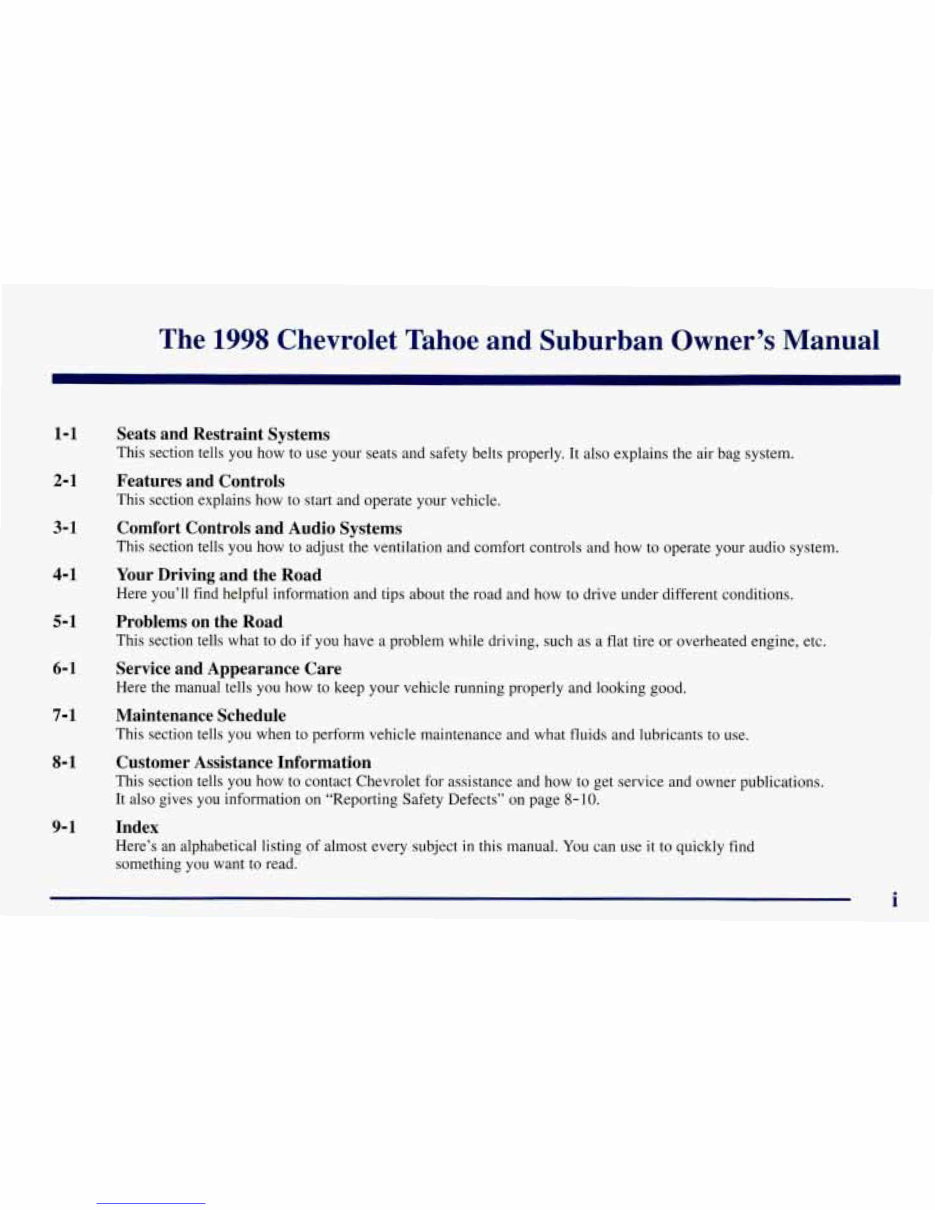 1998 GMC Suburban Owners Manual preview img 6