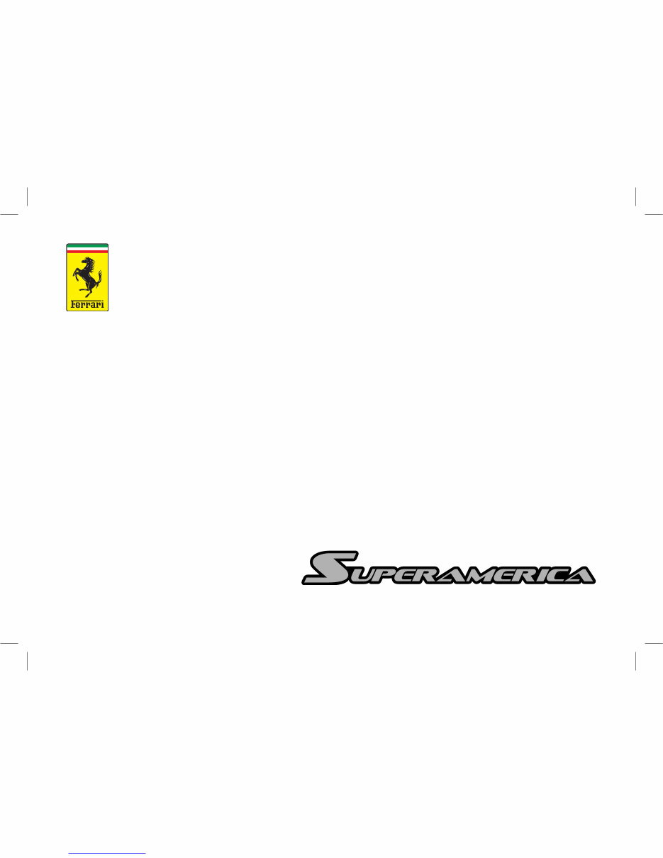 Ferrari 575m Superamerica Owners Manual 2004 preview img 1