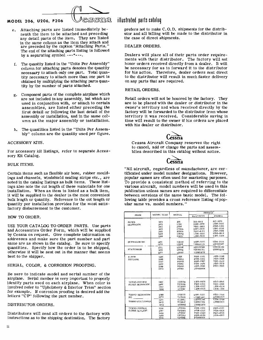 1964-1973 Cessna 206 Parts Catalog preview img 6