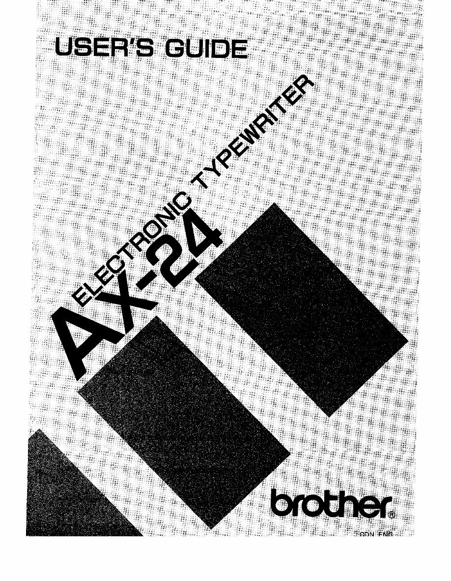 Brother-TypeWriter-AX24-User-Guide preview img 1