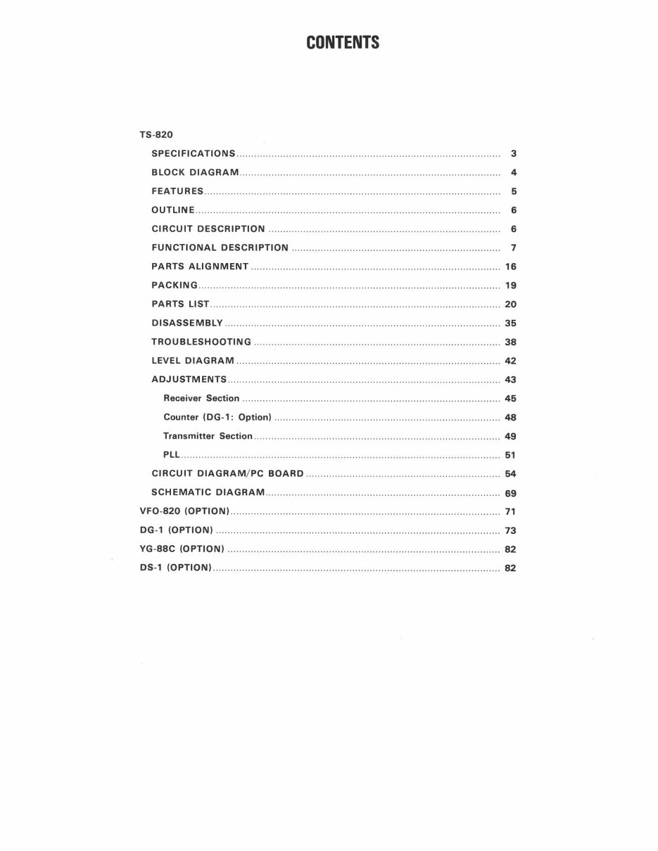 KENWOOD TS-820S Transceiver Repair Manual preview img 2