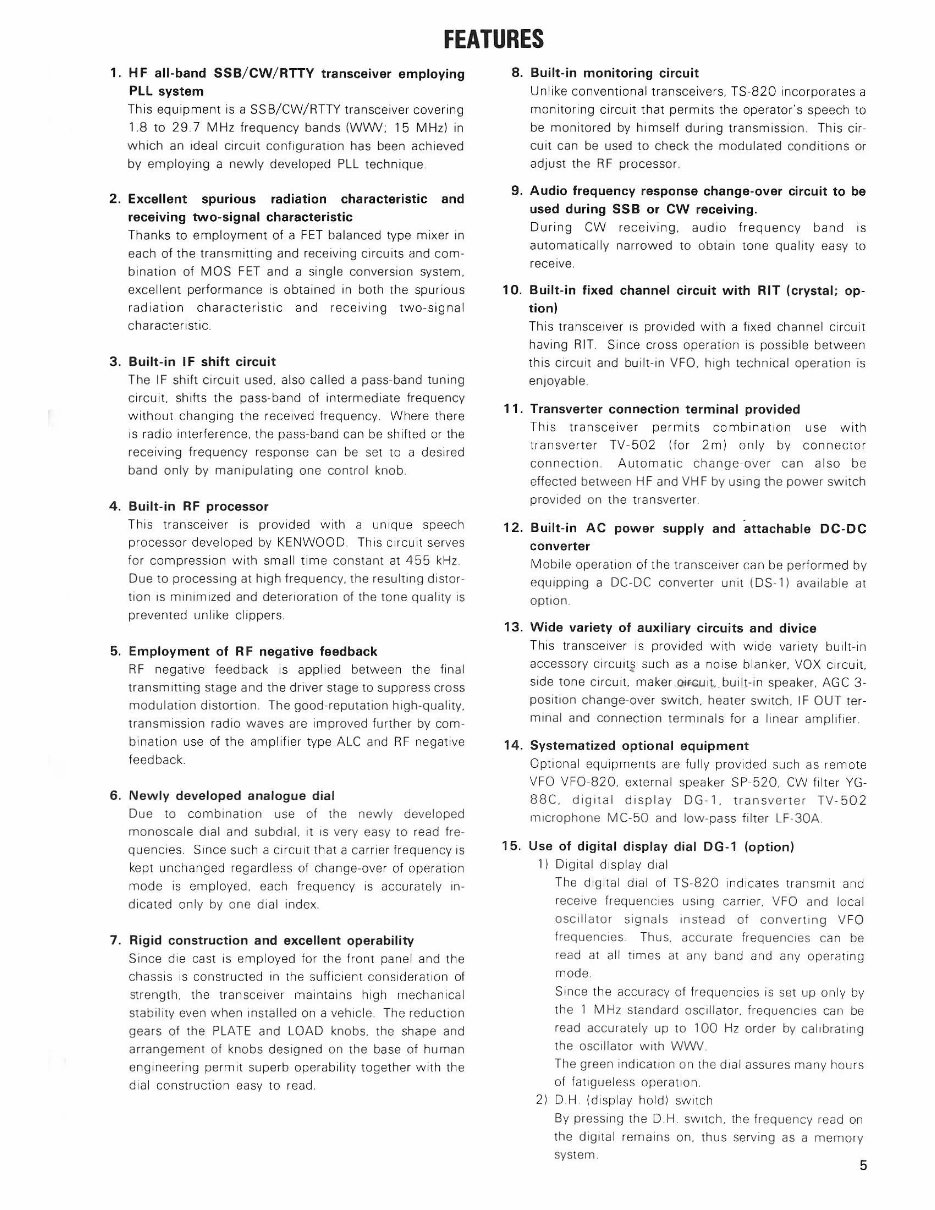 KENWOOD TS-820S Transceiver Repair Manual preview img 5