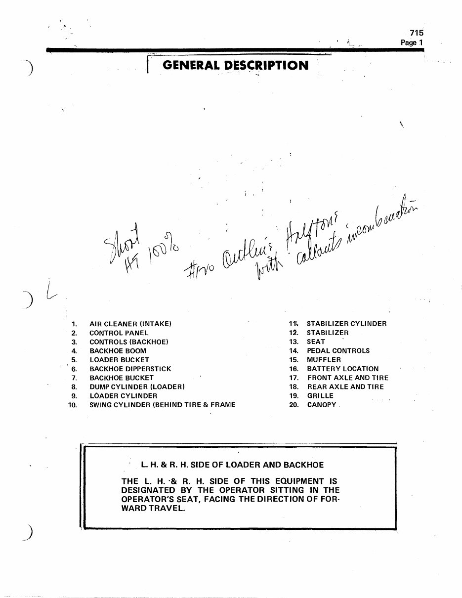 Allis Chalmers 715 Backhoe Loader Parts Catalog Manual preview img 3