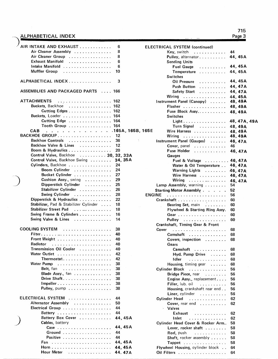 Allis Chalmers 715 Backhoe Loader Parts Catalog Manual preview img 5
