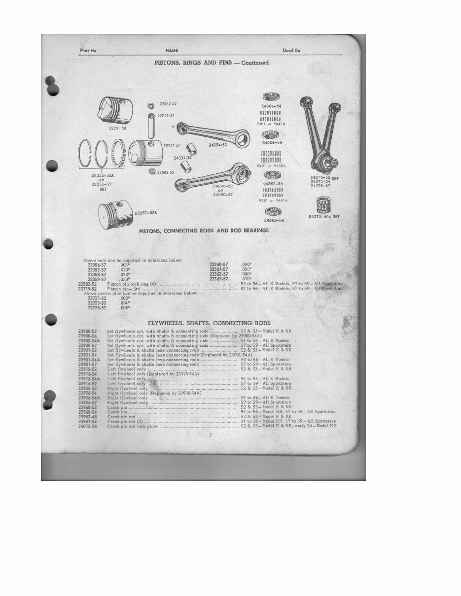 1953 Harley-Davidson Sportster and K Models Parts Catalog preview img 9
