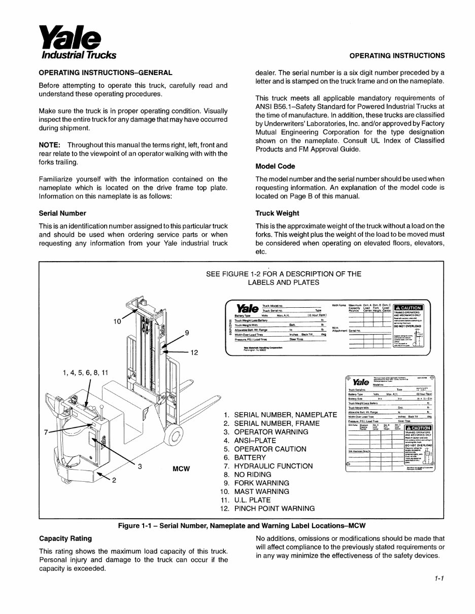 Yale Pallet Truck: MCW020, MCW040 Workshop Service Manual preview img 6