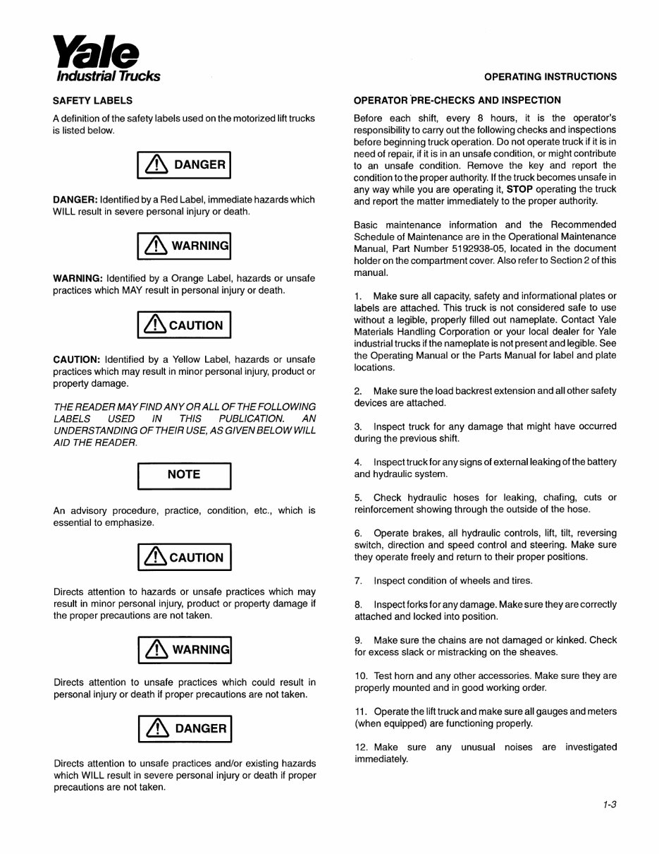 Yale Pallet Truck: MCW020, MCW040 Workshop Service Manual preview img 8