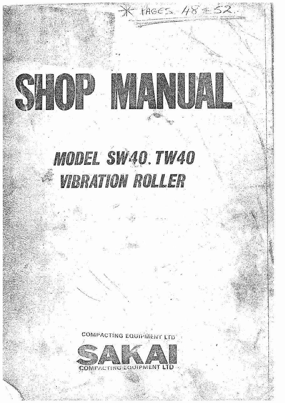 Sakai SW40 and TW40 manuals. 3 x manuals preview img 1