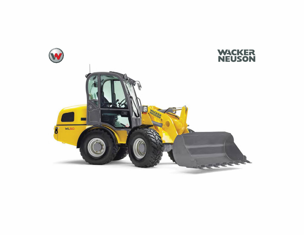 Operator s Manual Wheel Loader WL 50 Wacker Neuson preview img 1