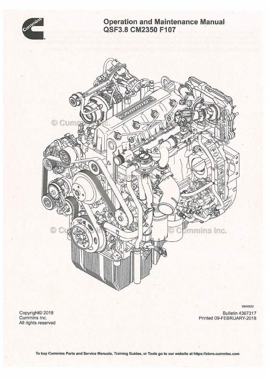 Cummins QSF3.8 CM2350 F107 Engine Operation and Maintenance Manual ...