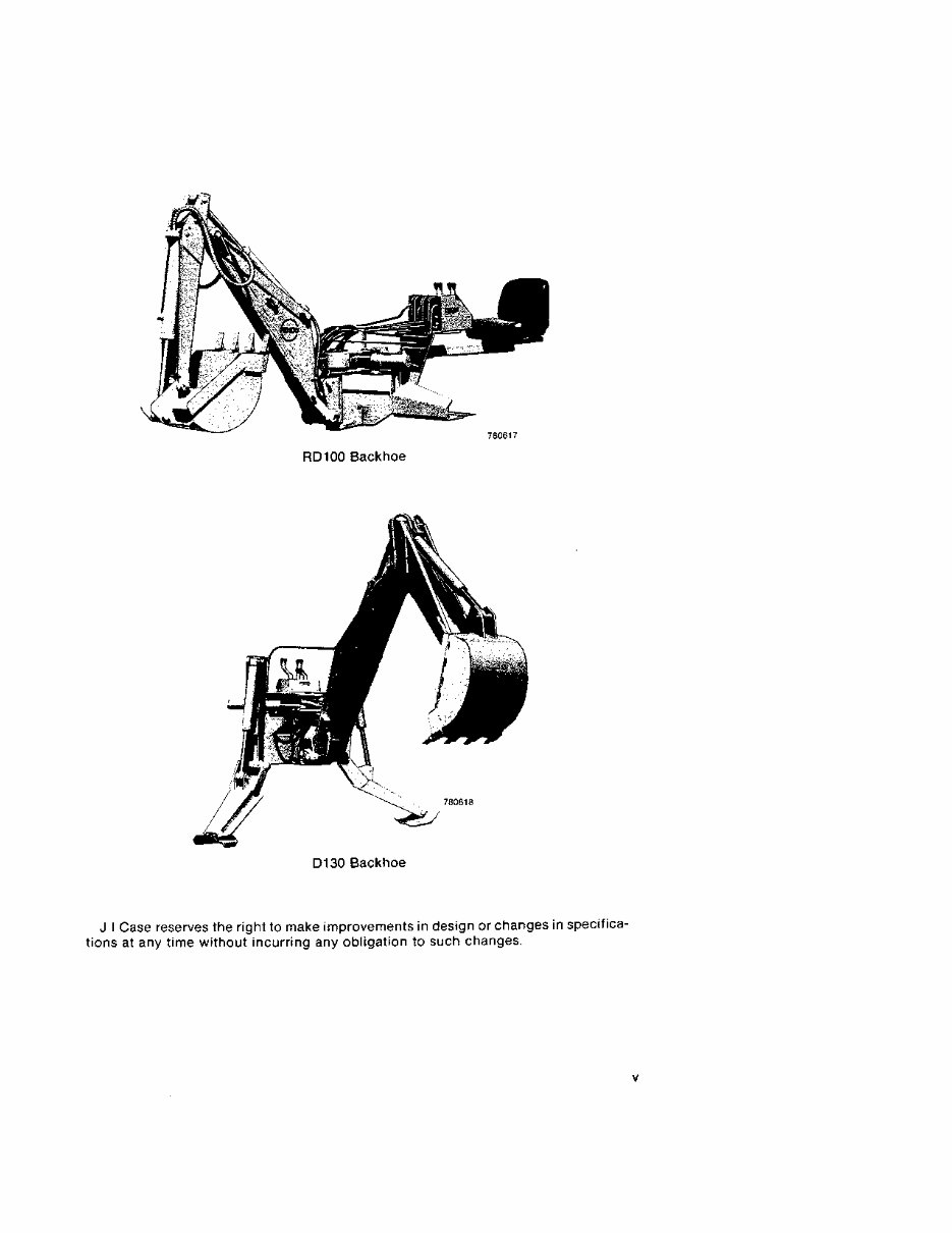 CASE D70 SD70 D100 D100XR SD100 RD100 D130 BACKHOES Operators Manual preview img 7