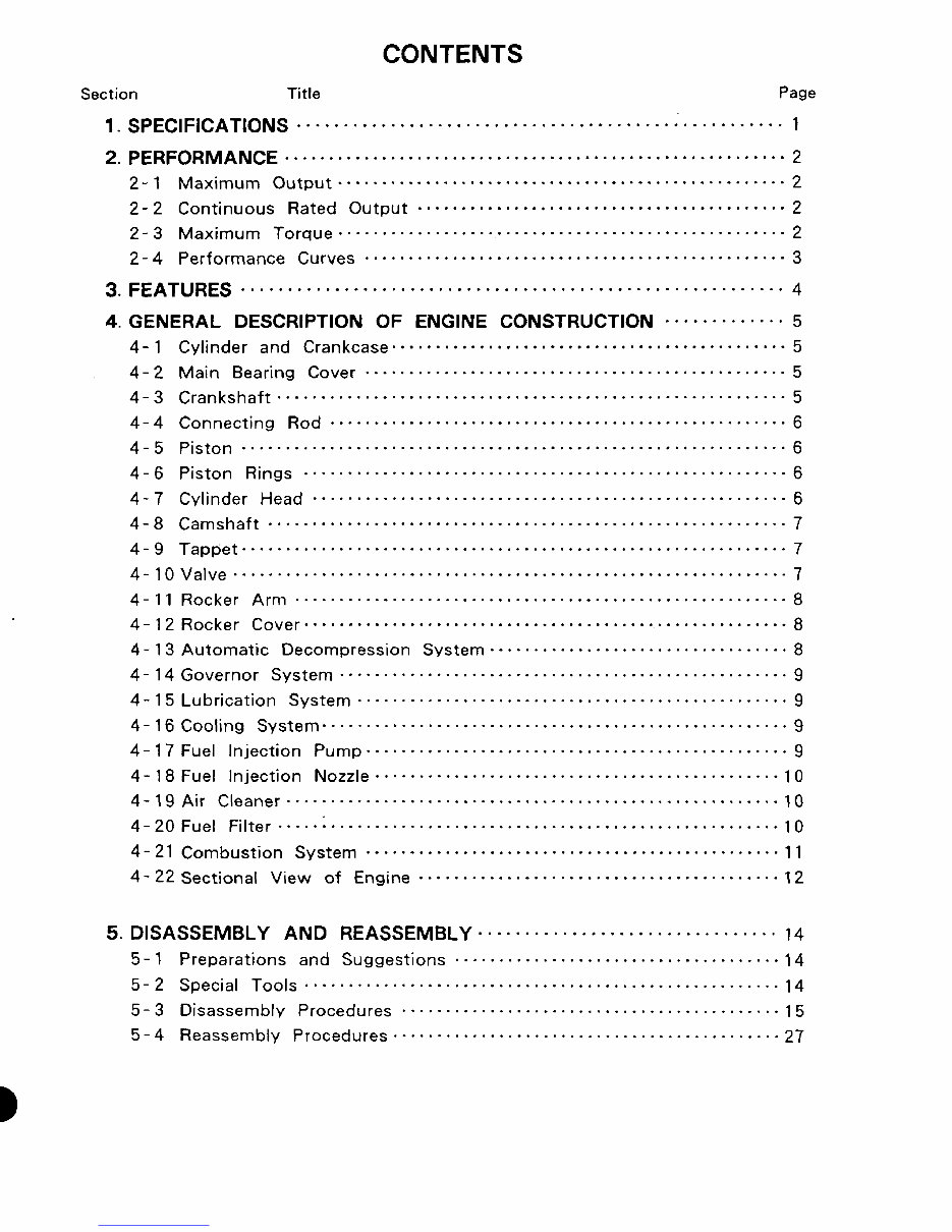 Robin DY27-2 workshop service and parts manual preview img 3