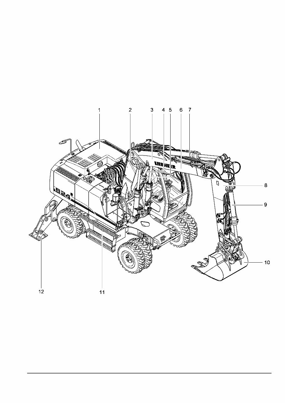LIEBHERR A924 C LITRONIC WHEELED Excavator OPERATING Manual #3 (Serial no. from: 57099) preview img 9