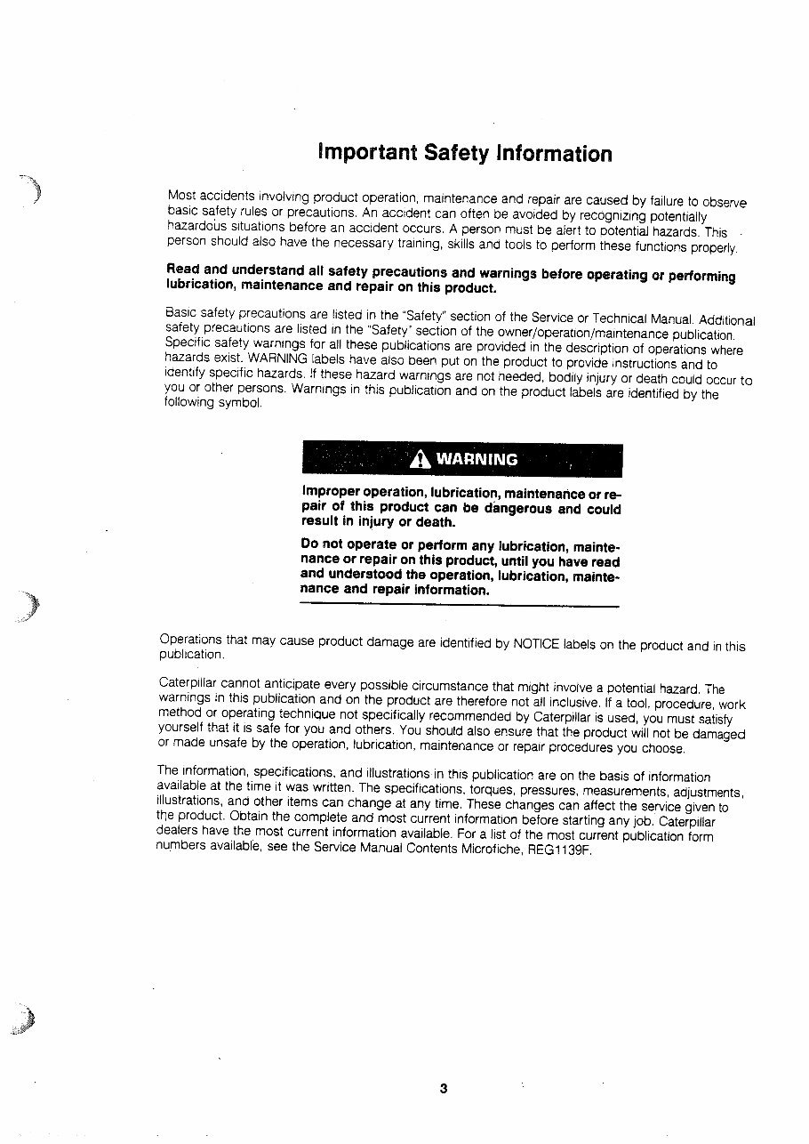 Caterpillar CS-551 operation and maintenance manual preview img 5