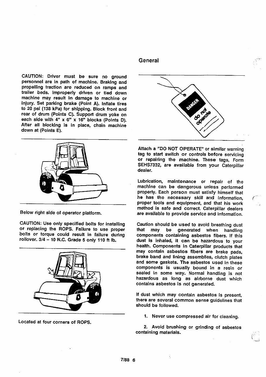 Caterpillar CS-551 operation and maintenance manual preview img 8