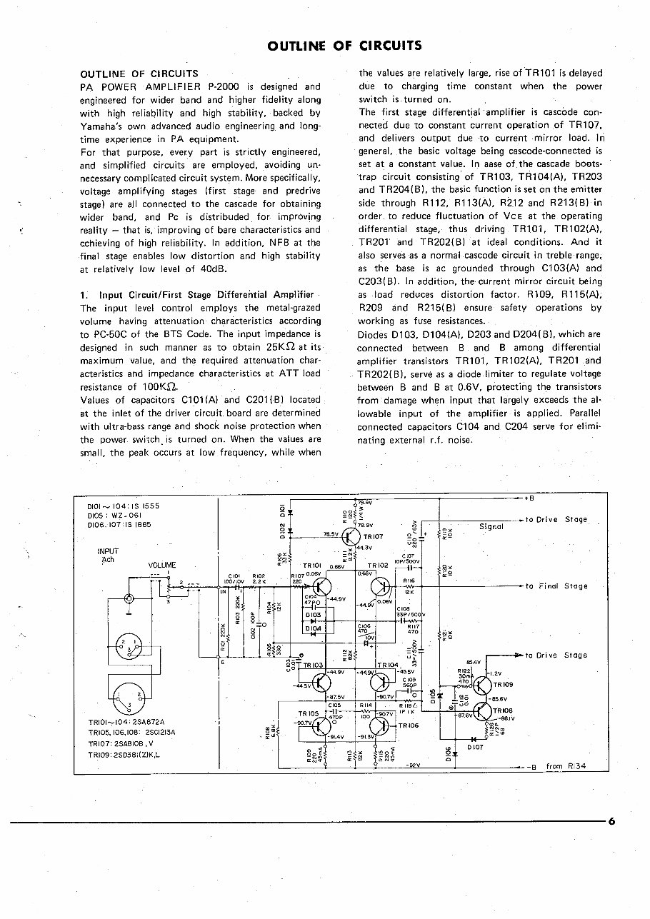 Yamaha p-2200 p2200 p 2200 pa power amplifier service manual preview img 9