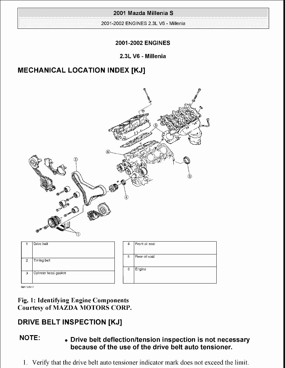 1995-2003 Mazda Millenia Service & Repair Manual preview img 1