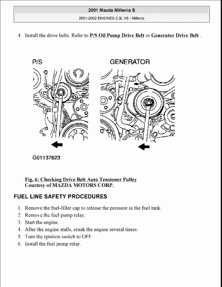 1995-2003 Mazda Millenia Service & Repair Manual preview img 6