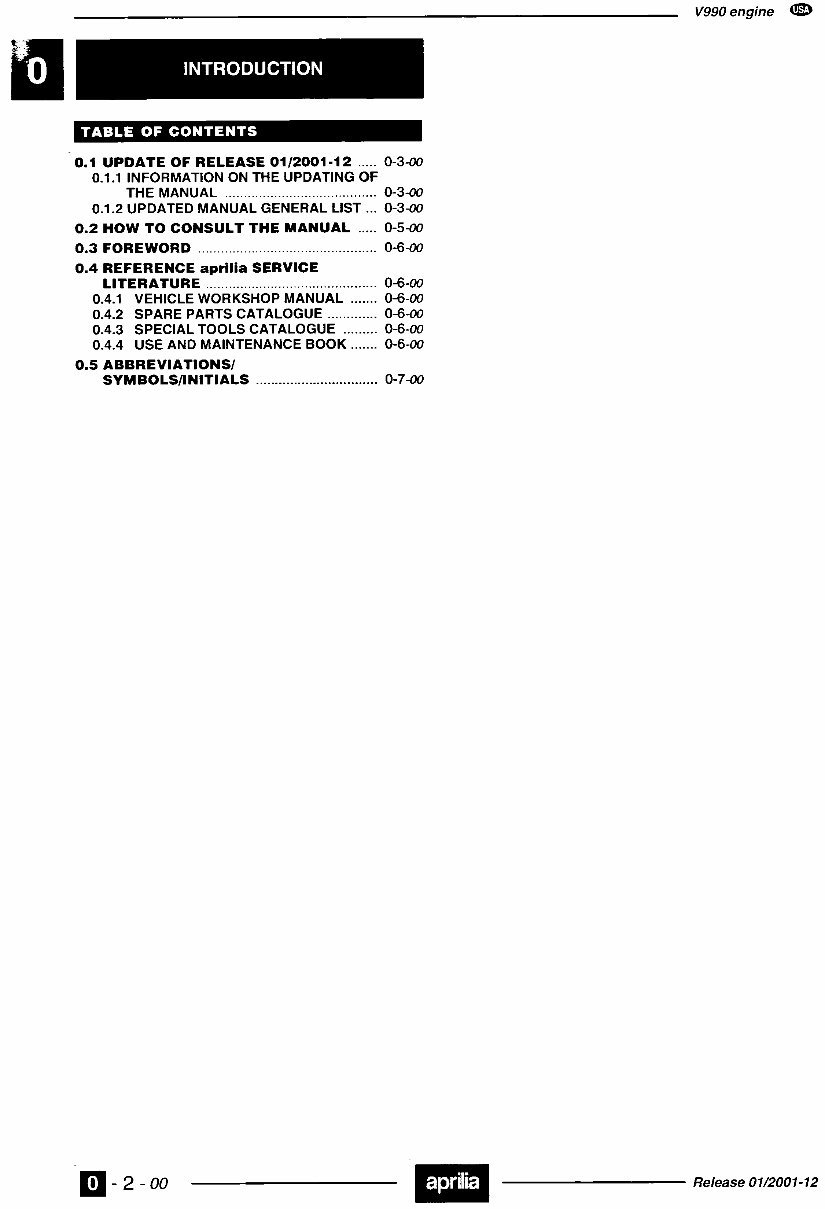 Aprilia V990 RR Motorcycle Engine Manual preview img 3