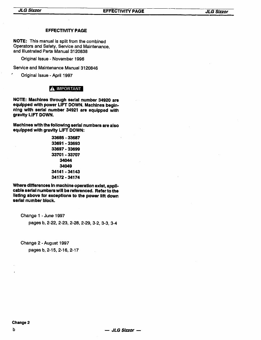 JLG Scissor Lifts 1532E, 1932E, 2033E, 2046E, 2646E, 2658E Service Repair Workshop Manual (P/N:3120846) preview img 4