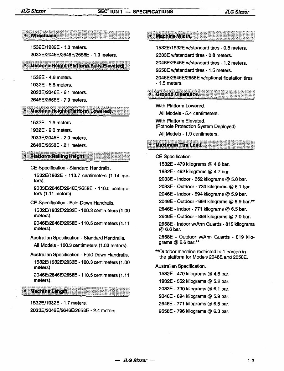 JLG Scissor Lifts 1532E, 1932E, 2033E, 2046E, 2646E, 2658E Service Repair Workshop Manual (P/N:3120846) preview img 9