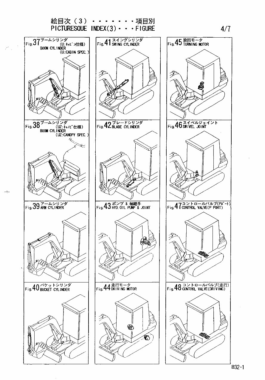 Yanmar Crawler Backhoe B32 & B32-1 Parts Catalog Manual preview img 9