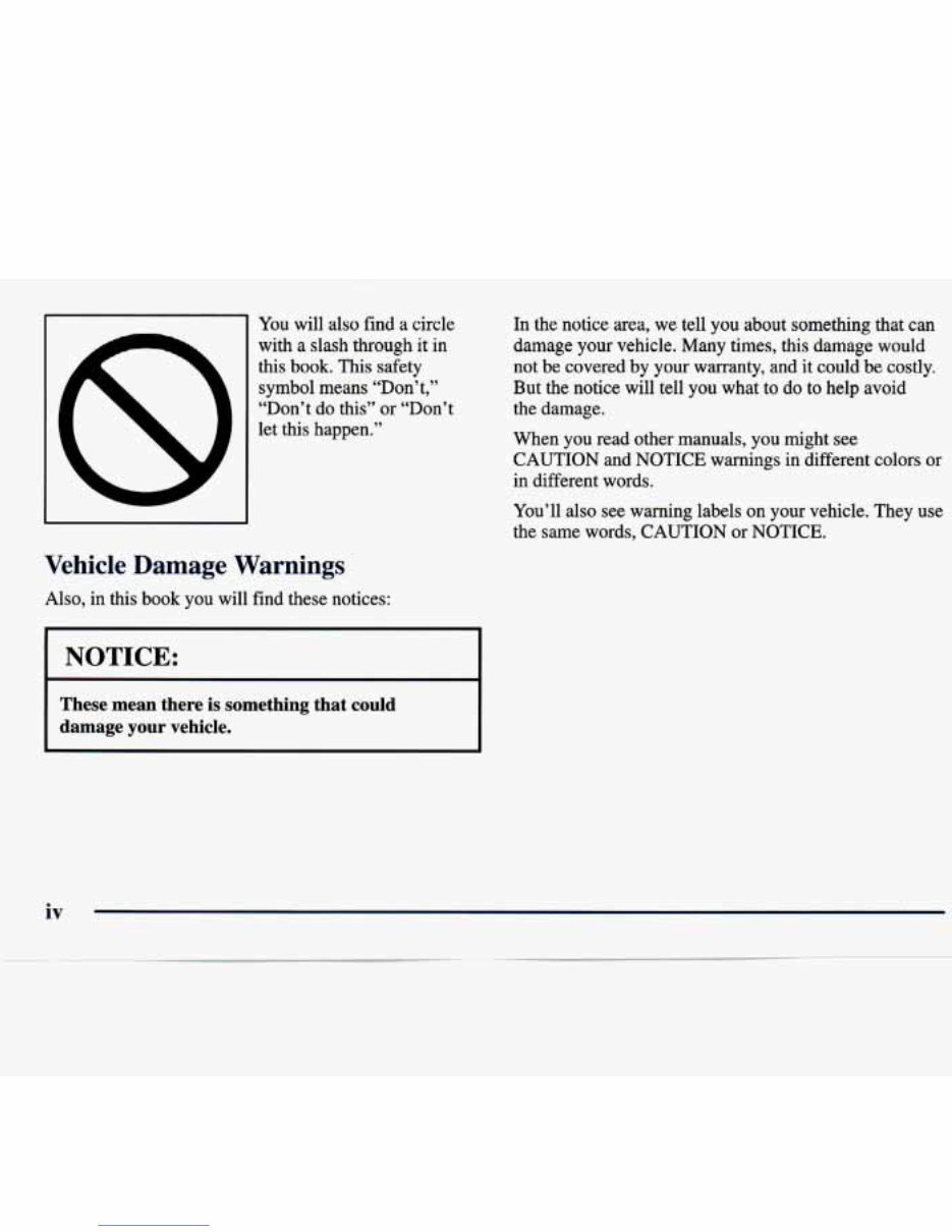 1996 - 1999 Chevrolet Tracker Owners Manual preview img 5