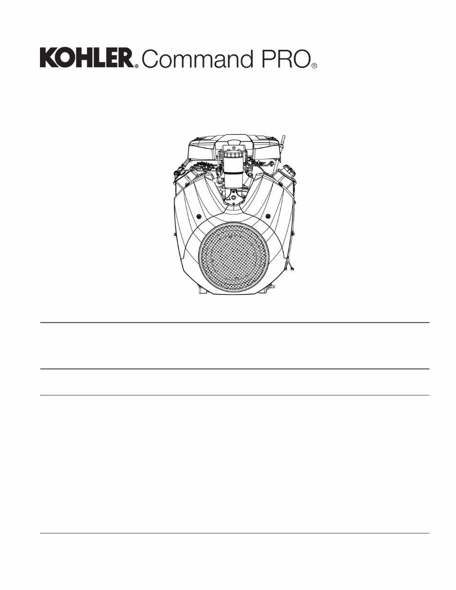 Kohler Command Pro CH940-CH1000 Engine Service Repair Manual preview img 1