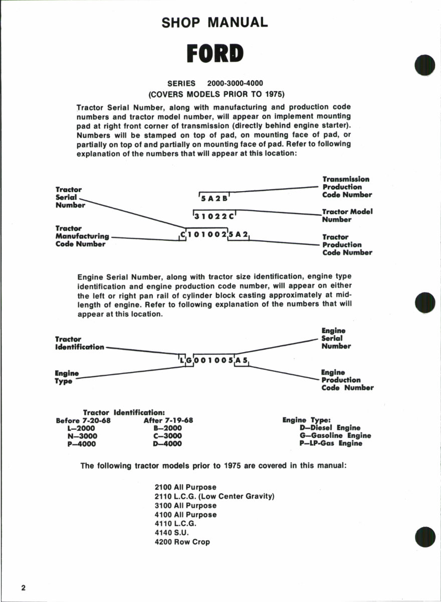 Ford 2100 2110 3100 4100 4110 4140 4200 Tractor Service Repair Shop Manual - IMPROVED - preview img 2
