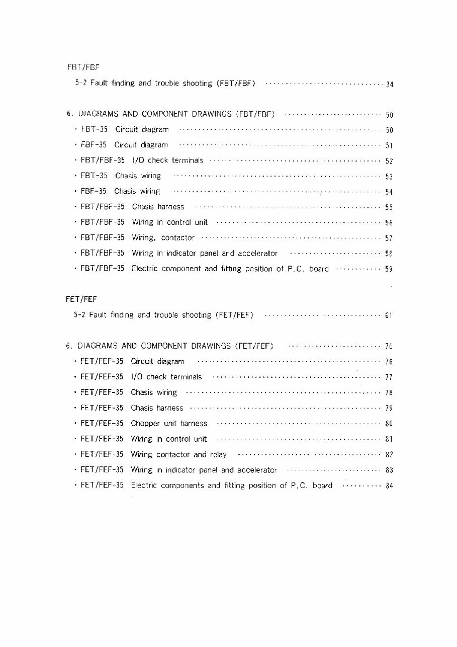 Nichiyu 50 Series FBT10, FBT13, FBT15, FBT18P Forklift Service Repair Manual preview img 4