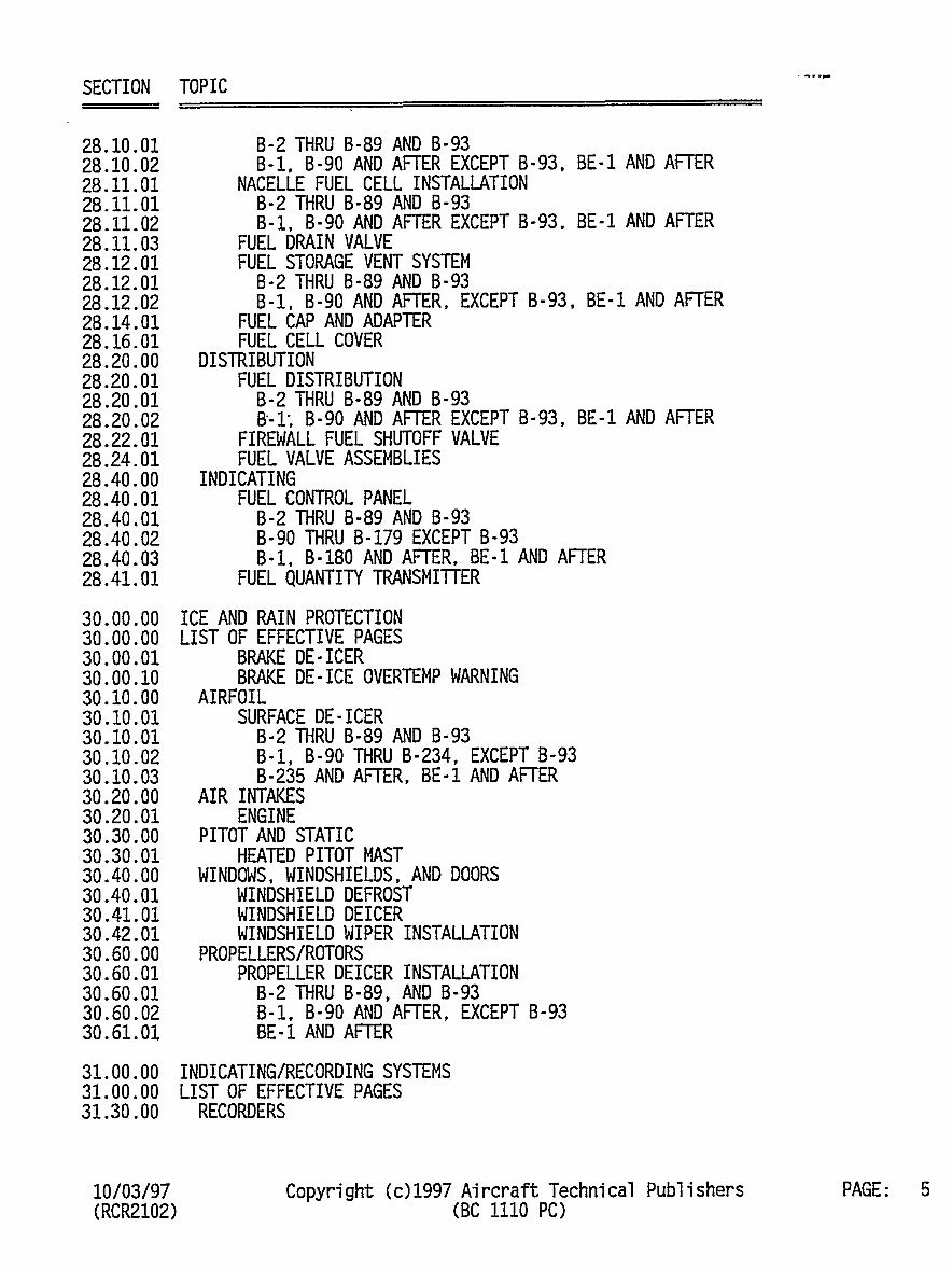 Beechcraft King Air B100 Illustrated Parts Catalog Manual - preview img 5