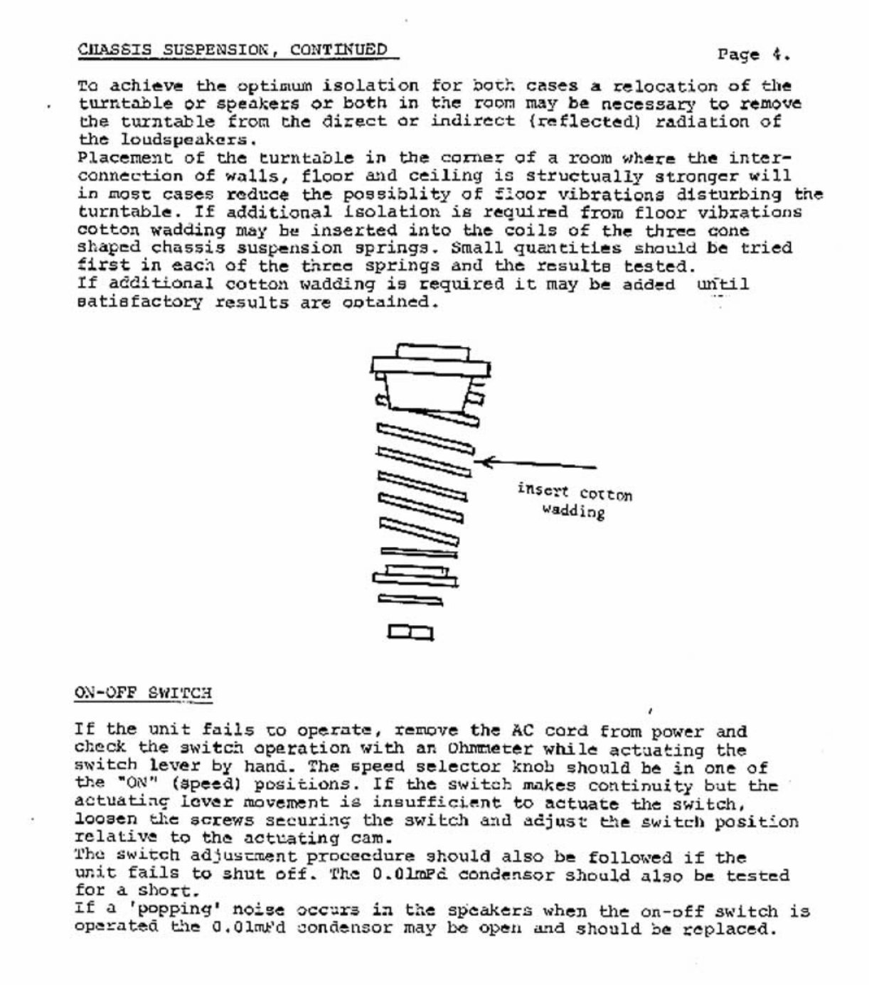 Thorens TD-145 , TD-160 , TD-165 , Service Manual preview img 5