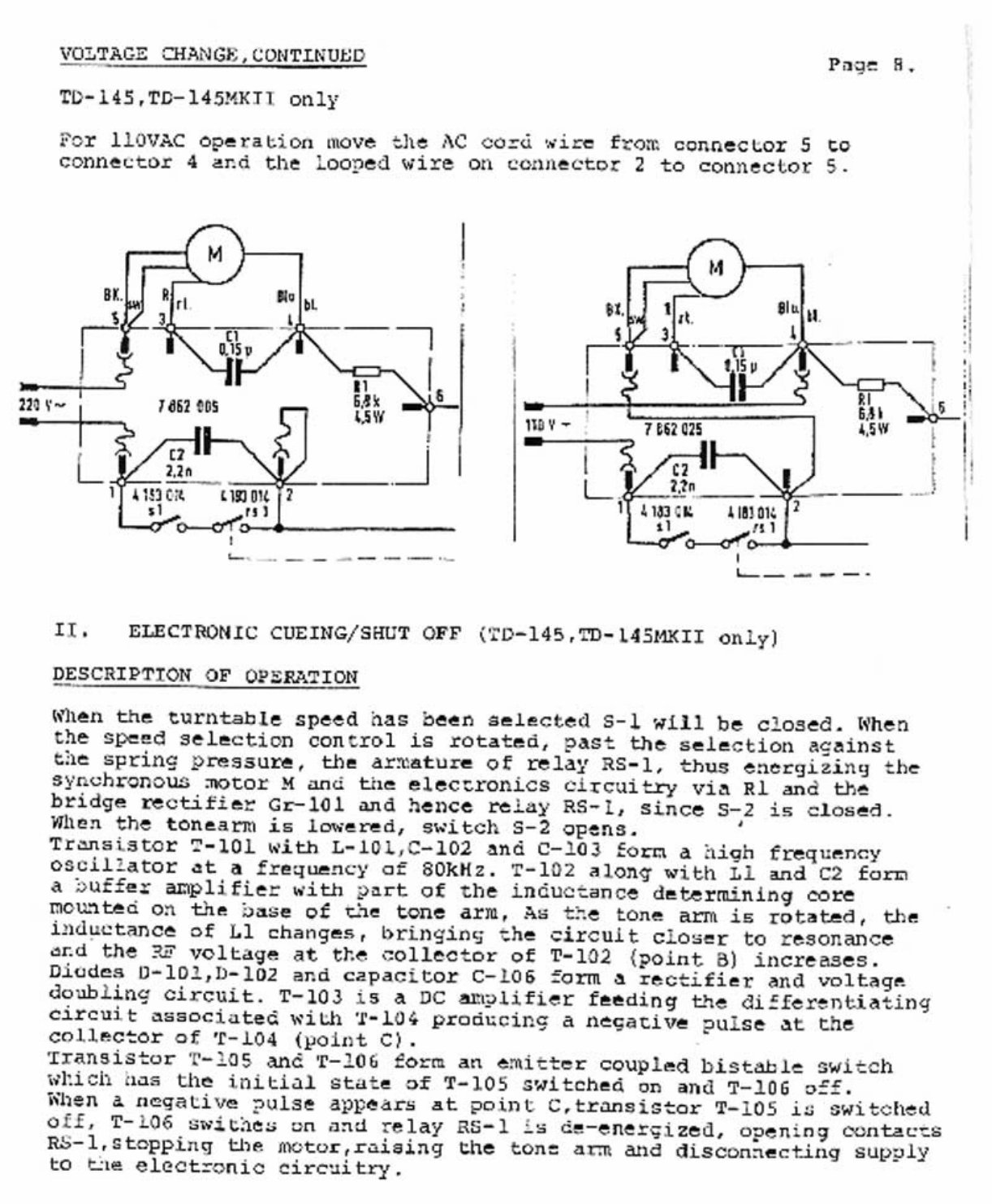 Thorens TD-145 , TD-160 , TD-165 , Service Manual preview img 9