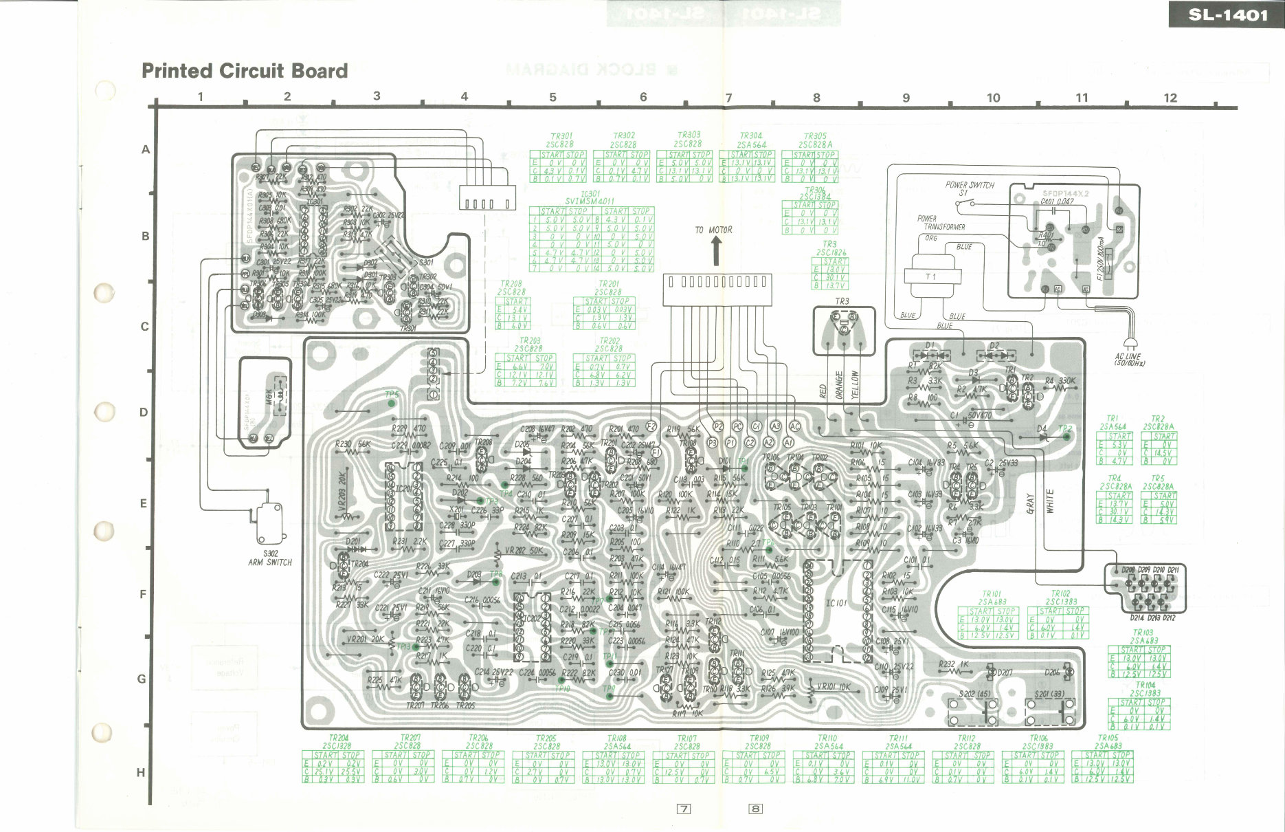 Technics SL-1401 Turntable , Service Manual preview img 6