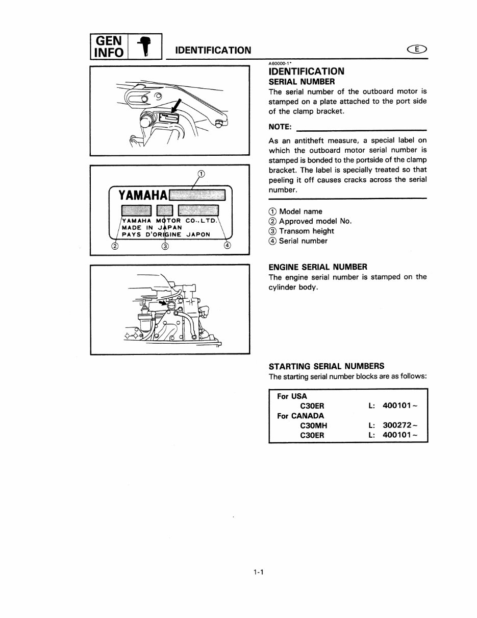 1995 Yamaha C30 ELRT Outboard service repair maintenance manual. Factory preview img 8