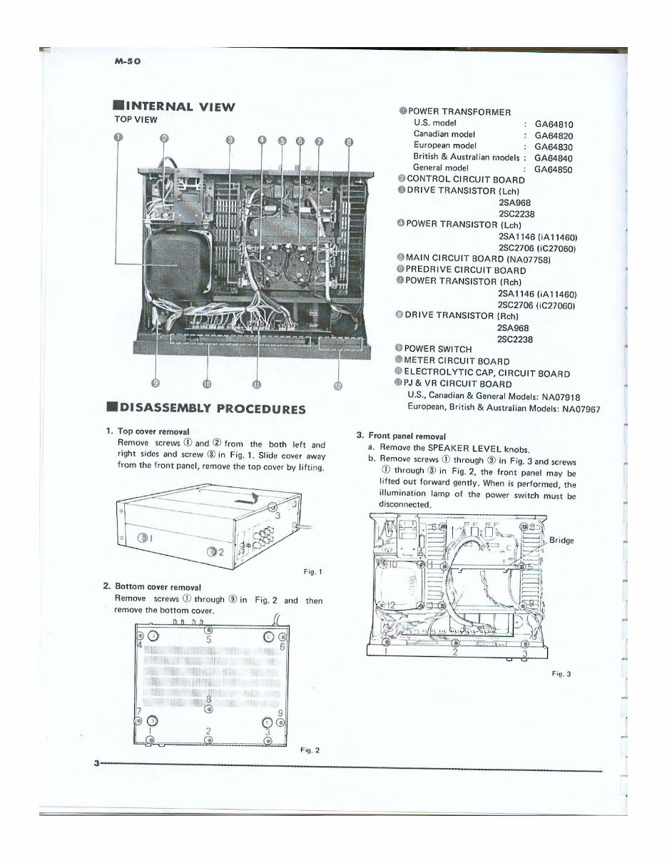 Yamaha M-50 Power Amplifier , Original Service Manual preview img 4