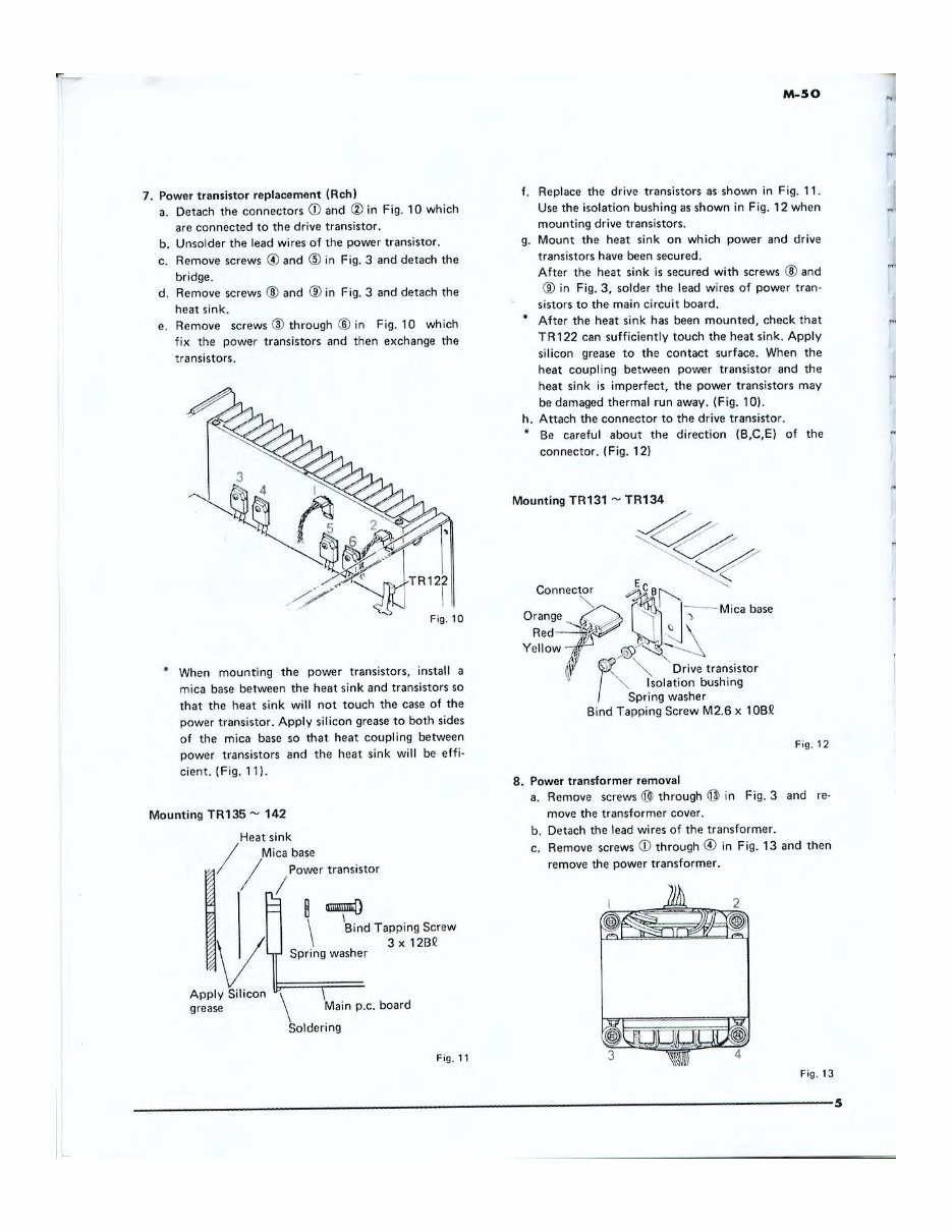 Yamaha M-50 Power Amplifier , Original Service Manual preview img 6