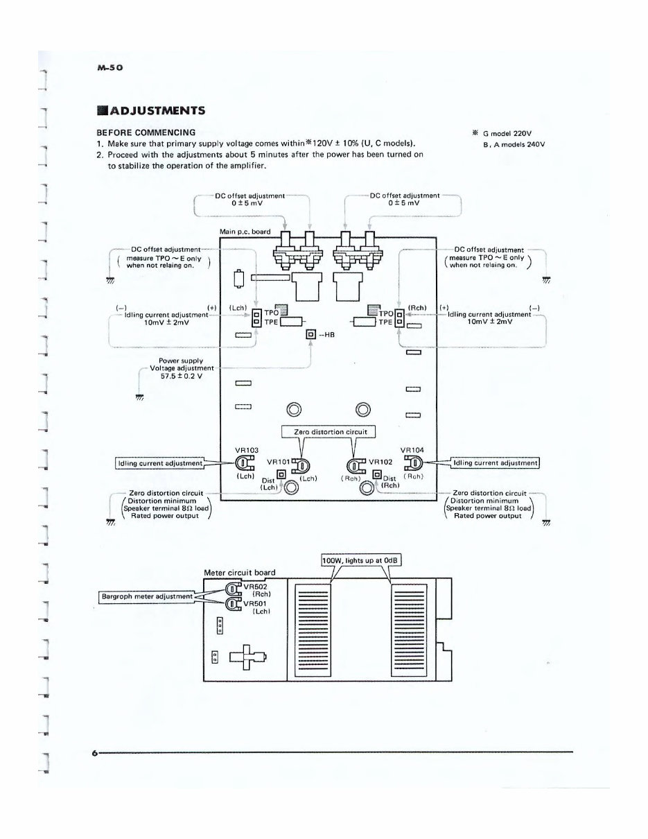 Yamaha M-50 Power Amplifier , Original Service Manual preview img 7