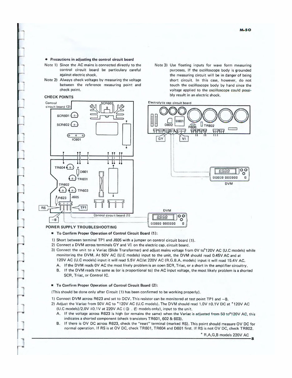 Yamaha M-50 Power Amplifier , Original Service Manual preview img 9