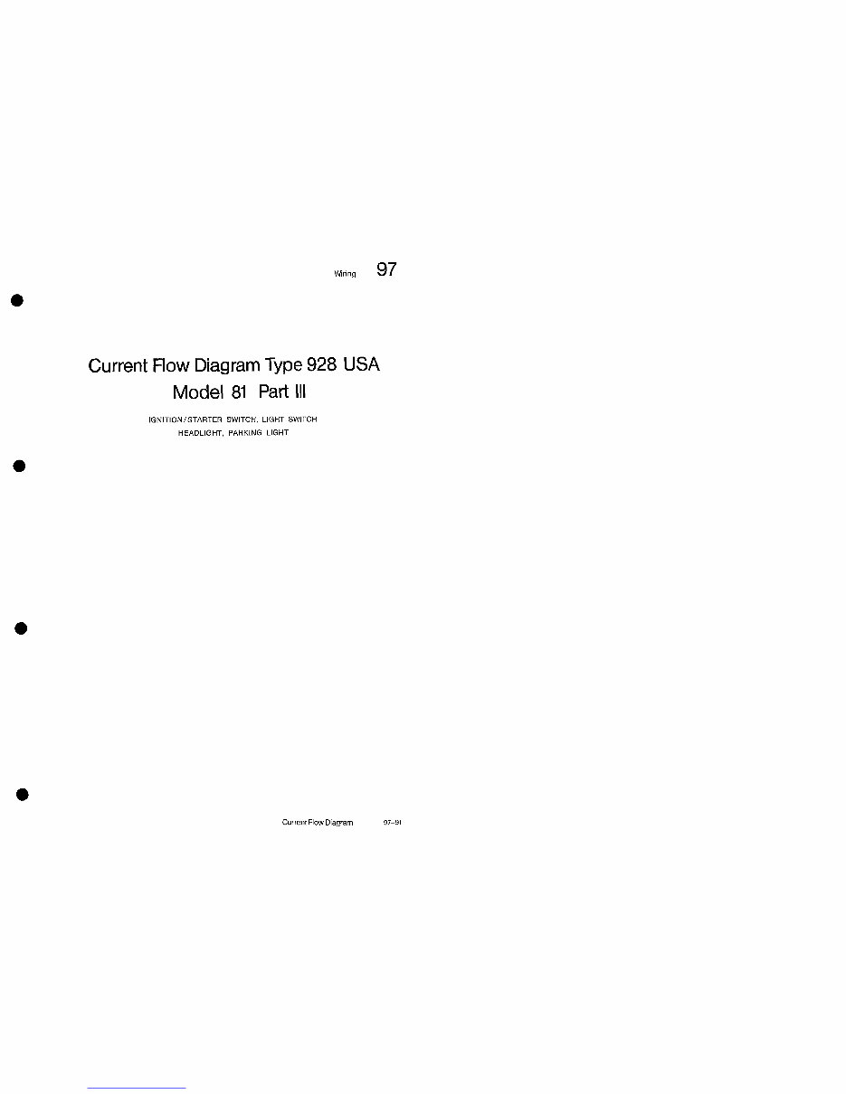 PORSCHE 928 USA Model 1981 CURRENT FLOW Diagram preview img 7