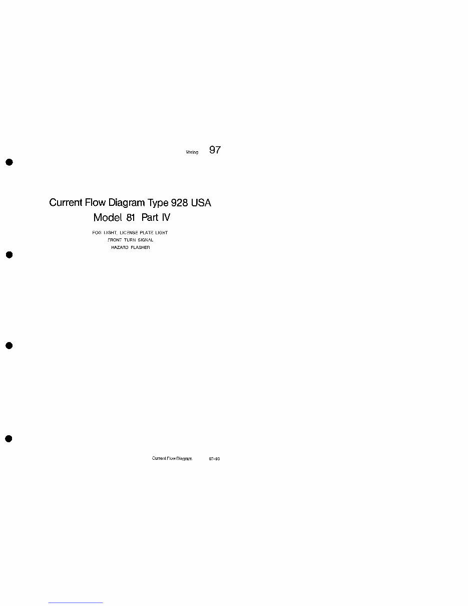 PORSCHE 928 USA Model 1981 CURRENT FLOW Diagram preview img 9